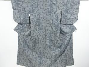 リサイクル　抽象模様織出し本場大島紬着物